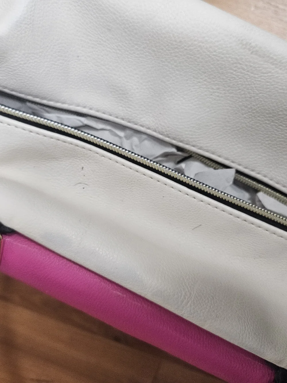 Betsey Johnson Pink & White Dalmatian Accent Satchel